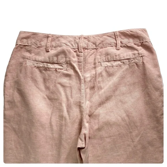 Coldwater Creek NWT Pale Mauve Lace Trim Cuffed Ankle Pant - Size 10 - Picture 6 of 16